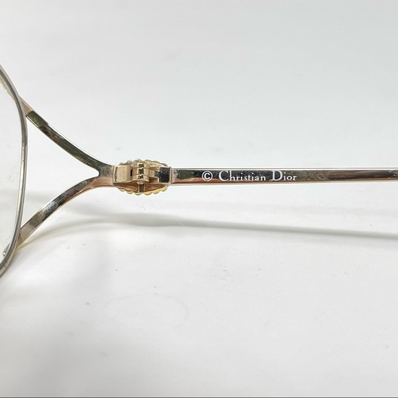 VINTAGE CHRISTIAN DIOR Eyeglasses Frame  80'S 2712 44 GOLD Austria 56 [] 16 - Picture 4 of 9